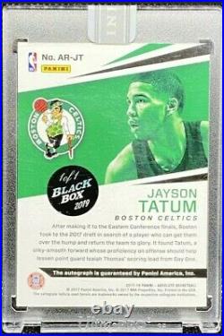 1/1 Jayson Tatum 2017-18 Absolute Memorabilia Rookie RC On Card Auto Black Box