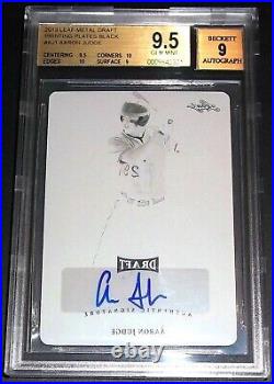 1-1 TRUE (#1/1) BGS 9.5 Rc Aaron Judge Auto 2013 Plate Rookie Signed Autograph 9