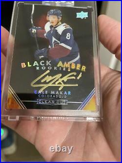 19-20 Upper Deck Clear Cut Black Amber Rookie Autograph Cale Makar Group B