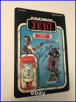 1983 Star Wars ROTJ Return of Jedi R2D2 Figure MOC with Kenny baker autograph