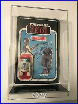 1983 Star Wars ROTJ Return of Jedi R2D2 Figure MOC with Kenny baker autograph