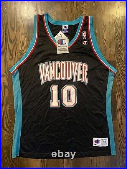 199/250 MIKE BIBBY #10 Vancouver Grizzlies Autographed Champion Jersey 48 XL