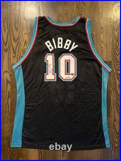 199/250 MIKE BIBBY #10 Vancouver Grizzlies Autographed Champion Jersey 48 XL