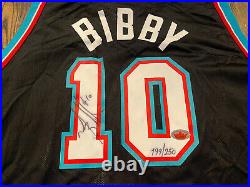 199/250 MIKE BIBBY #10 Vancouver Grizzlies Autographed Champion Jersey 48 XL