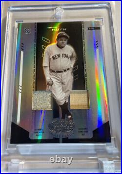 2004 Leaf Certified Black 1/1 Babe Ruth GU Jersey/Bat Relic Card Yankees HOF NM