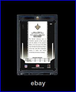 2004 Will Smith Leaf Certified Mirror Black Rookie Auto New Orleans Saints 1/1