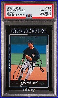 2005 Topps Black #633 Tino Martinez /54 Autographed Card 1/1