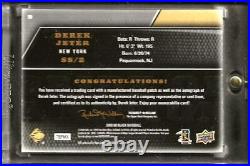 2009 UD Black Derek Jeter Pride Of Nation Gold Autograph Flag Patch SP /10 Rare