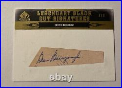 2011 Sp Legendary Cuts Black Cut Signatures Benny Bengough /6 Autograph Yankees