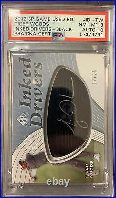 2012 Sp Game Used Ed. Tiger Woods Inked Drivers Black Auto 17/25 Psa/dna Cert 10