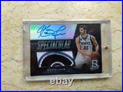2013 Panini Spectra Spectacular Swatch PRIZM BLACK 1/1 AUTOGRAPH Kevin Love