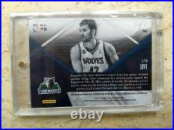 2013 Panini Spectra Spectacular Swatch PRIZM BLACK 1/1 AUTOGRAPH Kevin Love