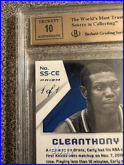 2014-15 Panini Spectra Black Prizm 1/1 Cleanthony Early #SS-CE Rookie Auto RC