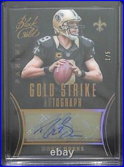 2014 Panini Football Black and Gold Gold Strike Autograph #GS-DB Drew Brees