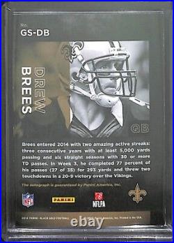 2014 Panini Football Black and Gold Gold Strike Autograph #GS-DB Drew Brees