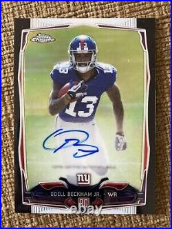 2014 Topps Chrome Black Mini Refractor /25 Odell Beckham Jr #117 Rookie Auto RC