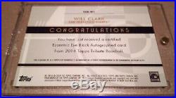 2014 Will Clark 3/5 Topps Tribute Dual Auto Autograph Eye Black Patch Eccentric