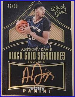 2015-16 Black Gold Anthony Davis Black Gold Signatures Auto /60 Gold Ink