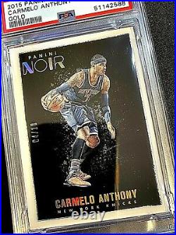 2015-16 PSA 9 MINT GOLD Noir Basketball Carmelo Anthony SSP #D /10 Knicks=GRD836