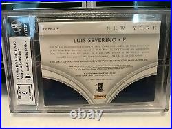 2016 Immaculate Collection Luis Severino Yankees Premium RPA Black AU 1/1 BGS 8