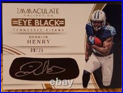 2016 Immaculate Derrick Henry EYE-BLACK AUTO RC #'d 9/25 TITANS