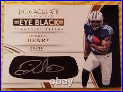 2016 Immaculate Derrick Henry EYE-BLACK AUTO RC #'d 9/25 TITANS