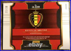 2017-18 PANINI SELECT SOCCER Kevin De Bruyne Belgium Patch Auto Black Prizm /30