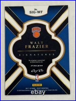 2017/18 Panini Select Walt Frazier Black Finite Prizm Auto #1/1 SSP Knicks