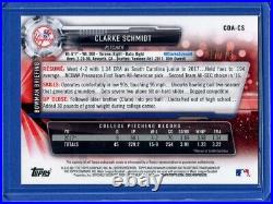 2017 Bowman Chrome Draft Clarke Schmidt Black Refractor Auto Autograph #47/75