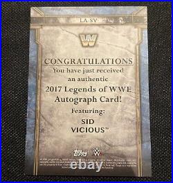 2017 Topps Legends Black SYCHO SID JUSTICE AUTO /5 Autograph WWE WWF SP SSP GOLD