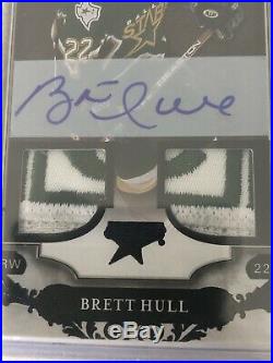 2018/19 Upper Deck Artifacts BLACK Brett Hull PATCH AUTO TRUE 1/1 Dallas Stars