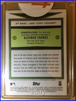 2018 Brooklyn Collection Gleyber Torres Black 1/10 RC Auto Uncirculated