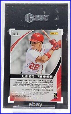 2018 Juan Soto Panini Rookie Autograph Auto RC SGC 9/10 Black Friday SP Mets