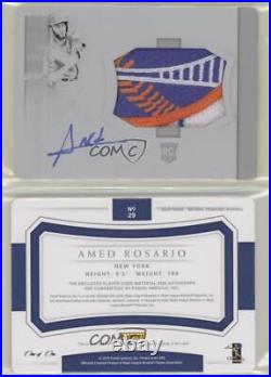 2018 National Treasures Printing Plate Black 1/1 Amed Rosario Rookie Auto RC s3g