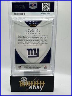 2018 Panini Immaculate Saquon Barkley Rookie Eye Black Patch Auto /25 PSA 9 RPA