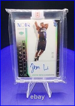 2019 20 Noir Zion Williamson Rookie Critically Acclaimed #/25 on card auto