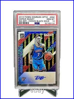 2019-20 Optic Choice Signature Series Black Gold Darius Bazley 2/8 PSA 10 POP 1