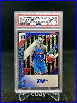 2019-20 Optic Choice Signature Series Black Gold Darius Bazley 2/8 PSA 10 POP 1