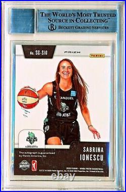 2019-20 Prizm WNBA Sabrina Ionescu Black Autograph Auto Rookie Rc (1/1) BGS 9