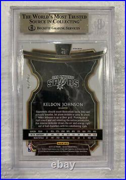 2019-20 SELECT KELDON JOHNSON BLACK PRIZM REFRACTOR ROOKIE RC TRUE 1/1 Spurs 9.5