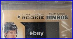 2019 Black Diamond Jack Hughes Rc Team Logo Jumbo Auto Shield 4/5 Bgs 8.5 Ra