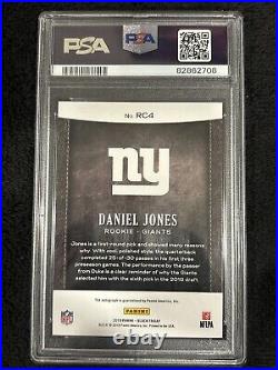 2019 Panini Black Friday Daniel Jones Rookies RC Auto /10 PSA 9