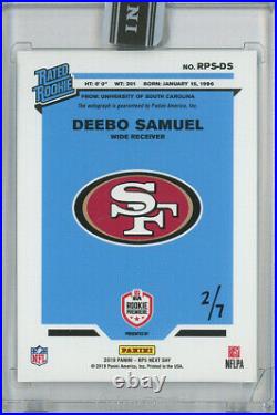 2019 Panini Instant Next Day Autograph DEEBO SAMUEL BLACK INK 2 of 7