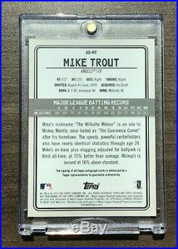 2019 Topps Archives Snapshots Mike Trout Black Bordered Parallel Autograph #1/1