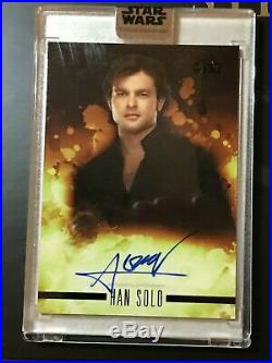 2019 Topps Star Wars Stellar Autograph Auto ALDEN EHRENREICH BLACK #1/1 Han Solo