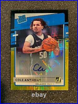 2020-21 Donruss Choice COLE ANTHONY Rated Rookie Black Gold AUTO 2/8 SP Prizm