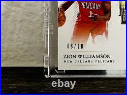 2020-21 Flawless Zion Williamson Gold patch auto 6/10 Game worn