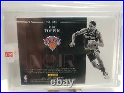 2020-21 Panini Noir Obi Toppin RPA Rookie Patch Auto #d /99 New York Knicks