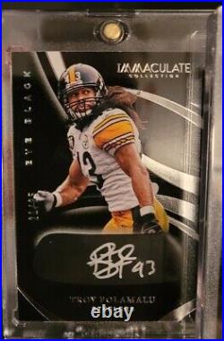 2020 Immaculate Collection Troy Polamalu Eye Black AUTOGRAPH #21/25 Steelers