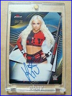 2020 Liv Morgan Topps Finest WWE Black Refractor Autograph Auto /25